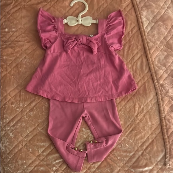 Vibrant Toddler Flutter Sleeve Top + Legging Matching Set - Picture 4 of 8